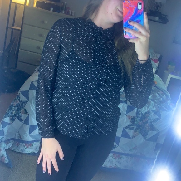 polka dot blouse - Picture 2 of 2